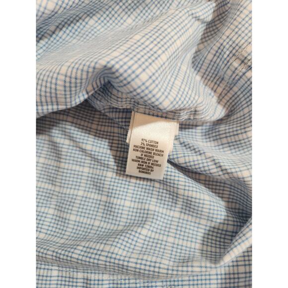 Bonobos Shirt Mens Small Short Blue Check Athletic Long Sleeve Business Preppy - Picture 10 of 11